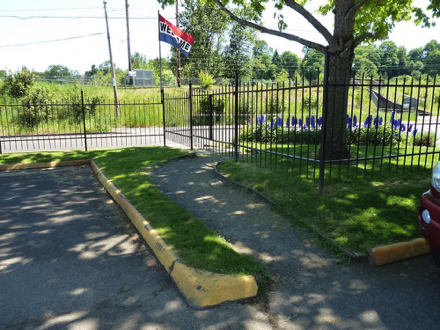 Abandoned accessible path and locked gate